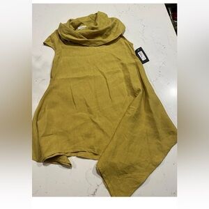New BRYN WALKER Light Linen NOA TUNIC  Long Flared A-Line Top S